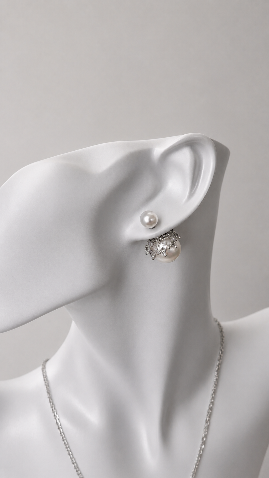 Aria Crown Pearl Studs - delicate gold studs with freshwater pearls