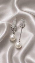 Winged Pearl Drop Earrings